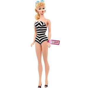 Vintage Danbury Mint 1959 Barbie Swimsuit Figurine Classic Barbie Mattel Toy MIB